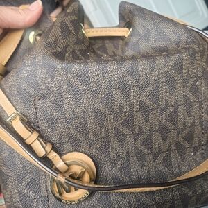 Michael Kors Brown Monogram Shoulder Bag